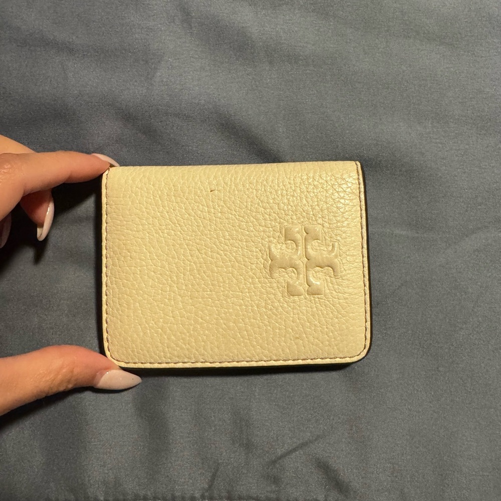 Cream Leather Card Holder